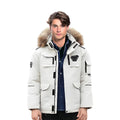 White 3XL Winter Fur Hooded Down Jacket Stylish Lightweight Quilted Warm Puffer Coat