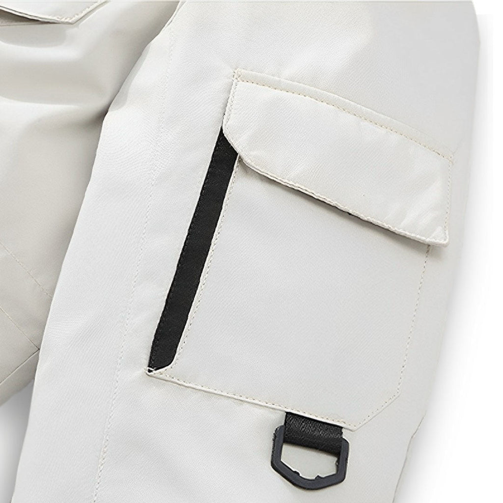 White Large Winter Fur Hooded Down Jacket Stylish Lightweight Quilted Warm Puffer Coat