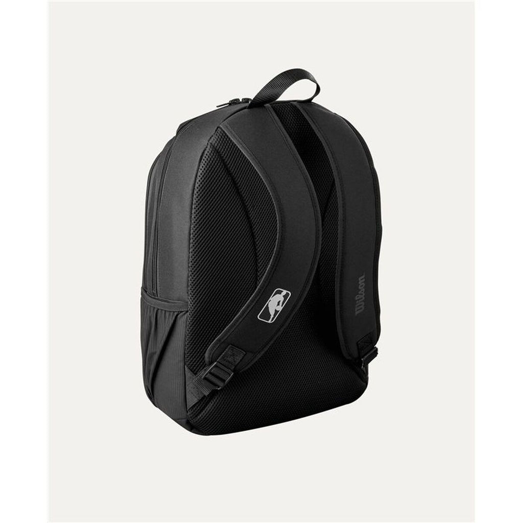 Ryggsäck Wilson NBA Team Backpack, svart, sidofickor för vattenflaska