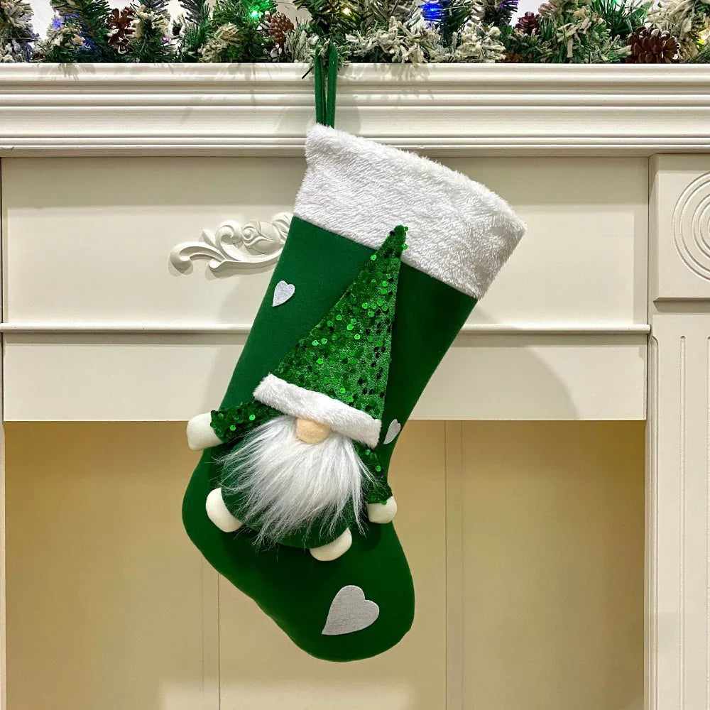 Christmas Decorations Sock Shaped Gift Bags