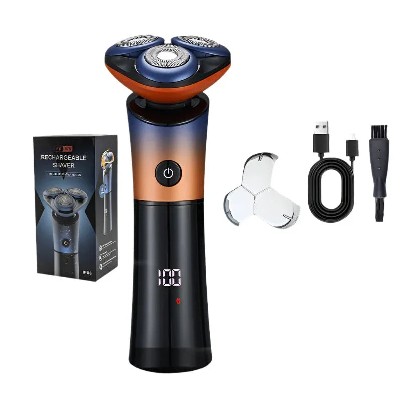 Multifunctional Fully Washable Intelligent 3D Floating Magnetic Suction Shaver