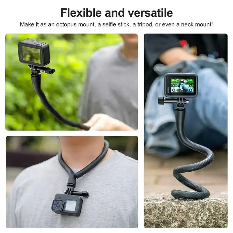 Telesin Flexible Mount - Flexibelt Svanhalsfäste 1/4" till GoPro