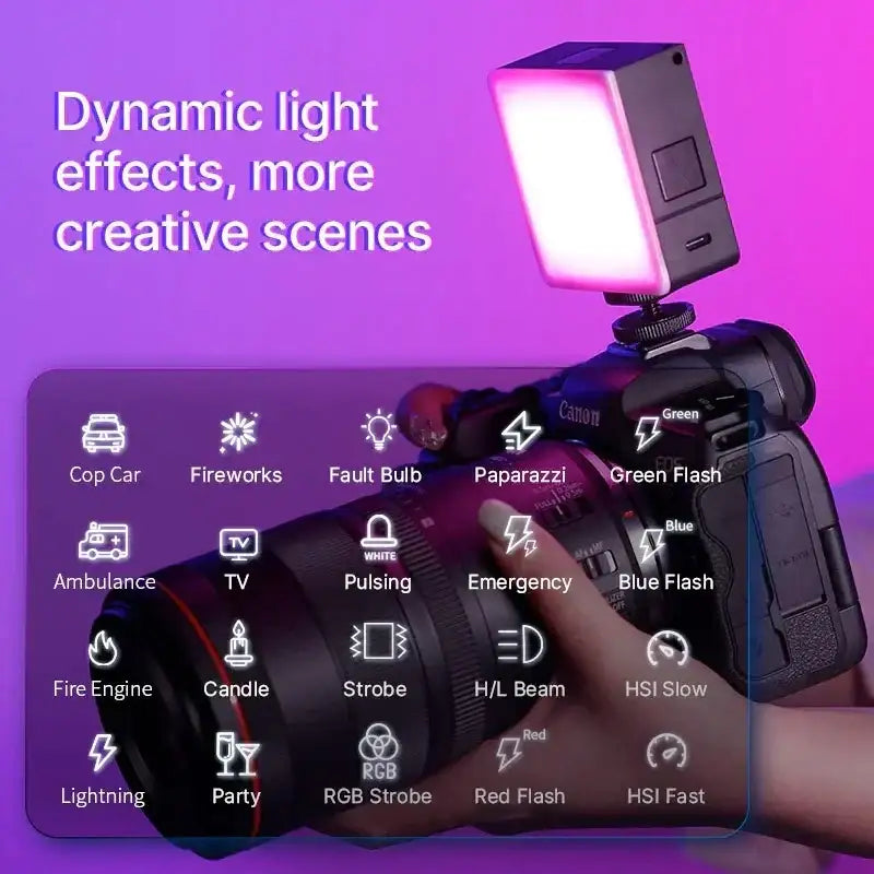 Ulanzi VL49RGB Pro – Kompakt belysning för foto & video med RGB, magnetfäste och full kontroll