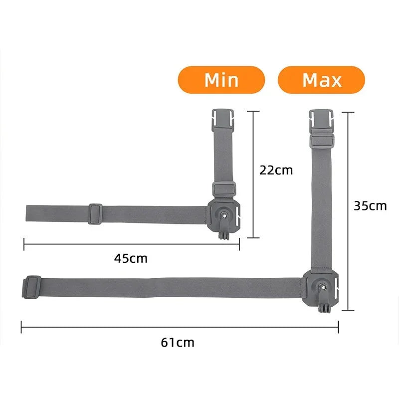 Huvudfäste 360° till GoPro - Elastiskt