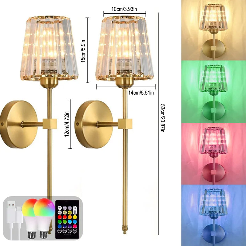 LED RGB Rechargeable Wall Lamp