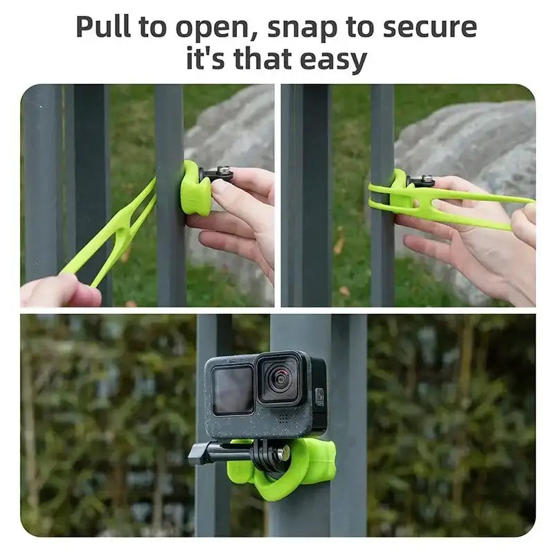 Telesin Flexibelt Silikonfäste 360° till Kamera - Svart