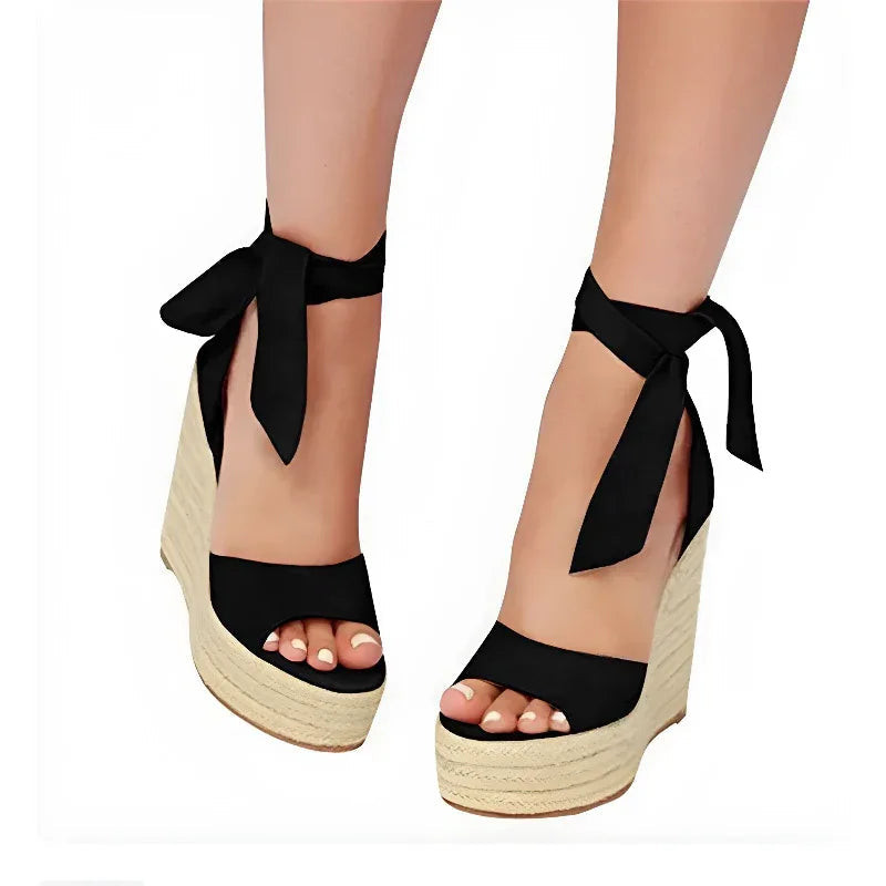 Sandals Women's Summer Slope With Hemp Rope Sole Platform Shoes