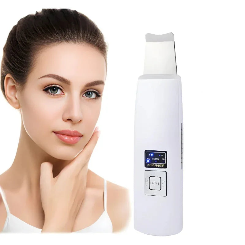 Ultrasonic Facial Skin Scrubber Cleanser Blackhead Acne Removal Facial Spa Vibration Massager Ultrasound Peeling Beauty Device