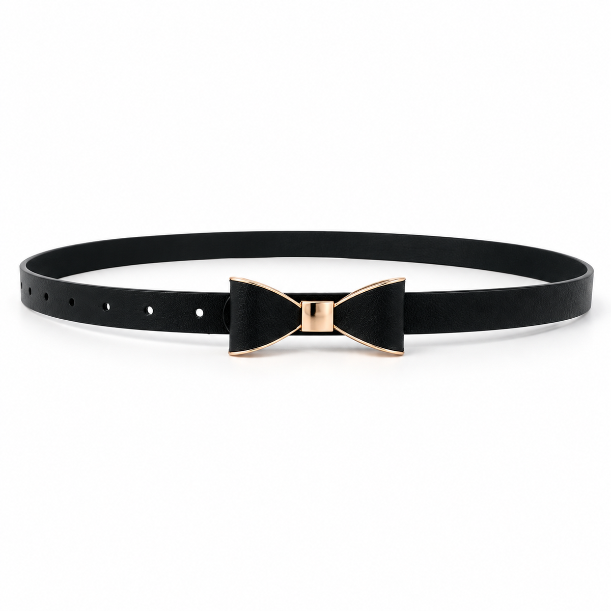 Slim Bow-Buckle Waist Belt