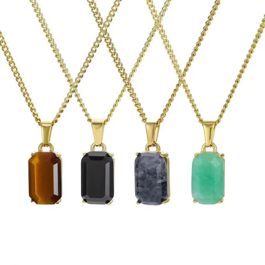 Natural Stone Pendant Necklace