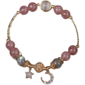 Moon-and-Star Beaded Charm Bracelet
