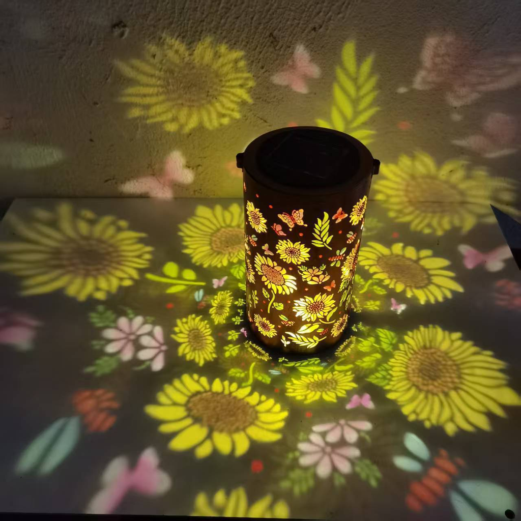 Solar Sunflower Projection Lantern