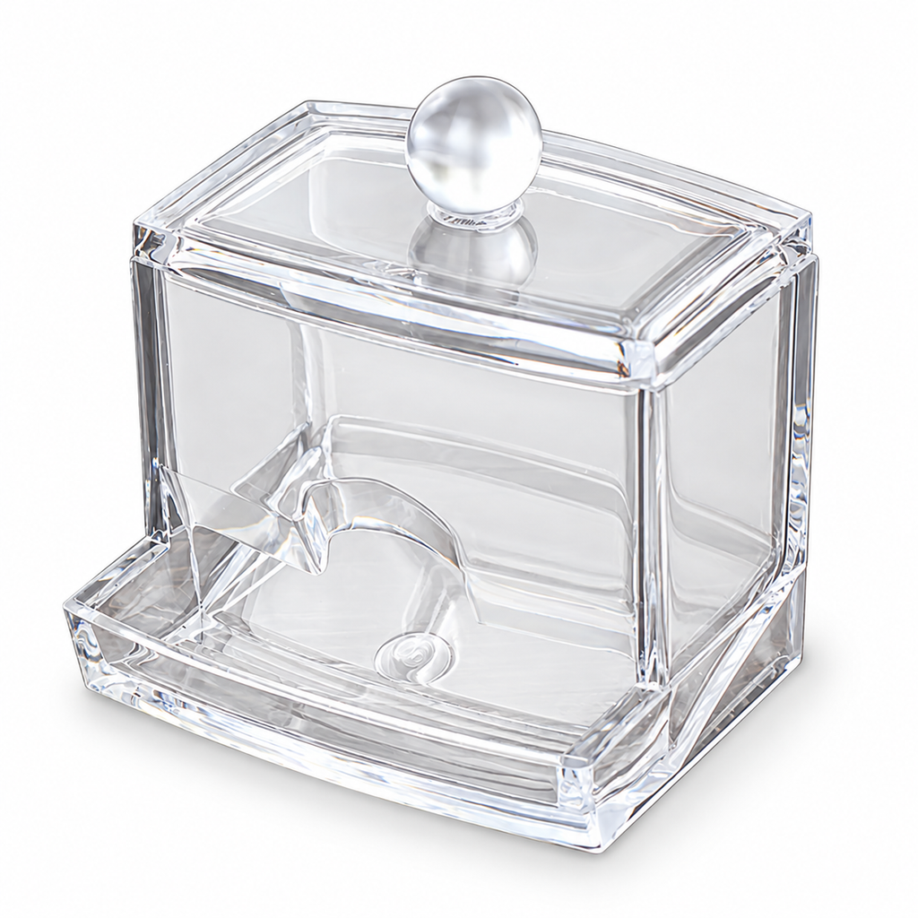 Clear Vanity Containers with Easy-Access Lids