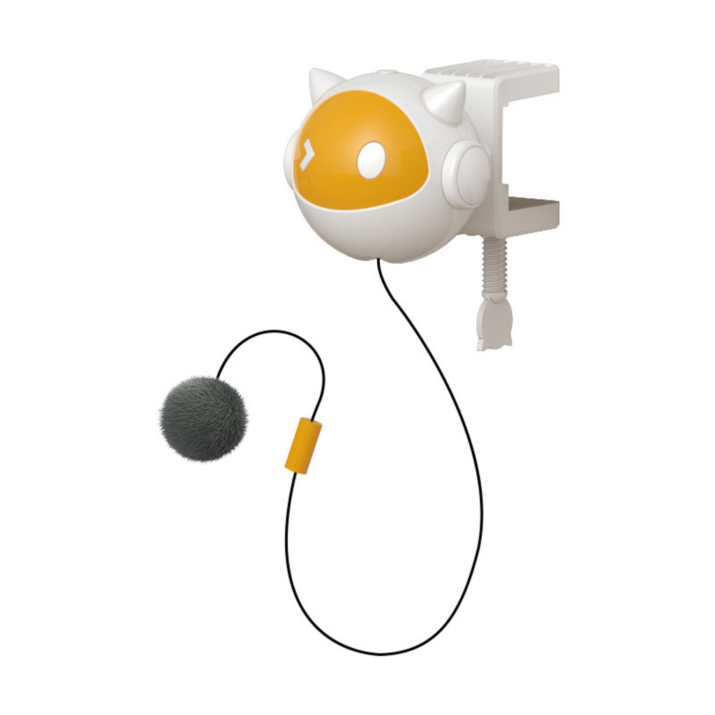 Clamp-On Bouncing Ball Cat Toy