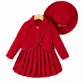 Girls Pleated Skirt and Jacket Set