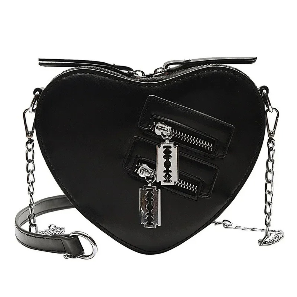 Heart-Shaped Chain Shoulder Bag