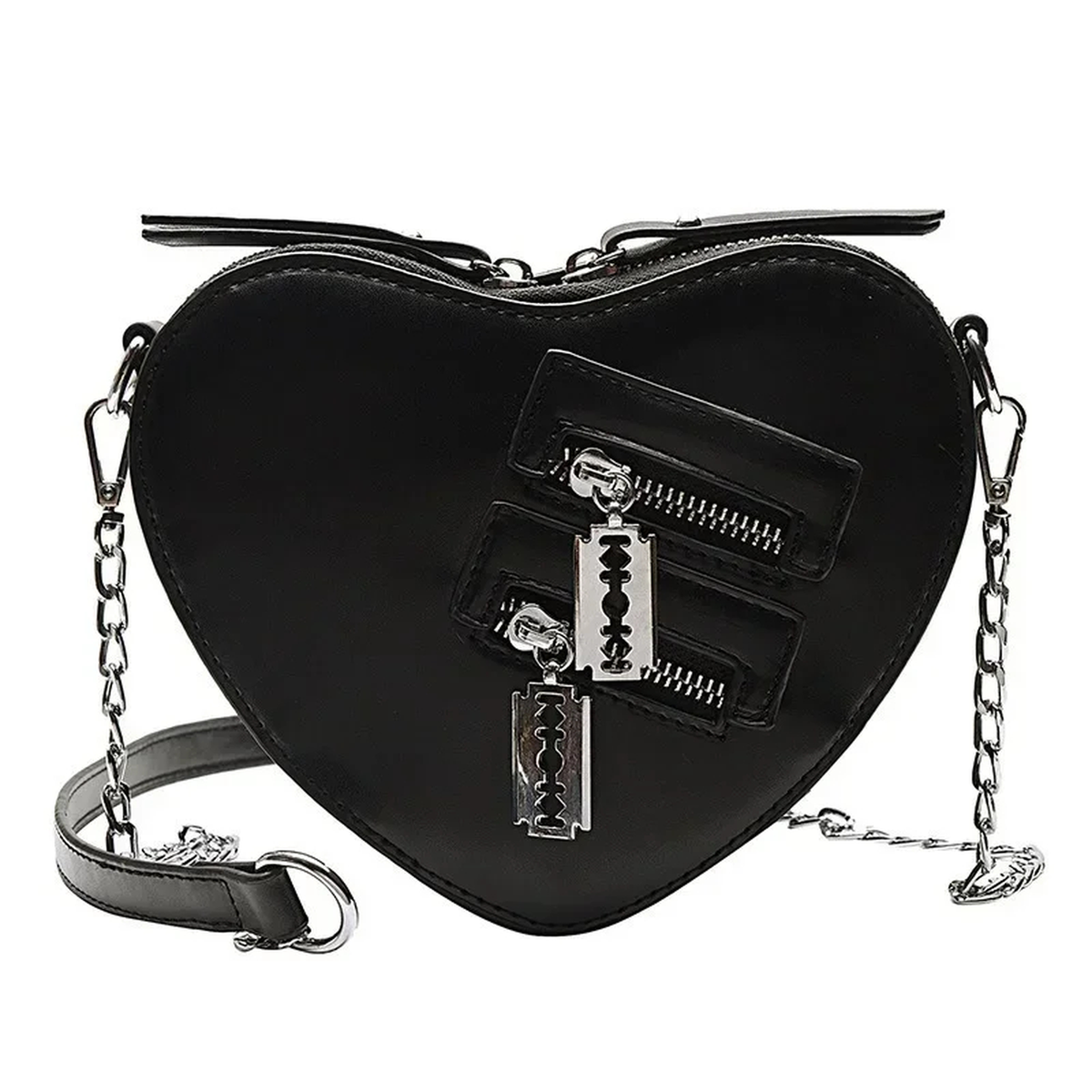 Heart-Shaped Chain Shoulder Bag