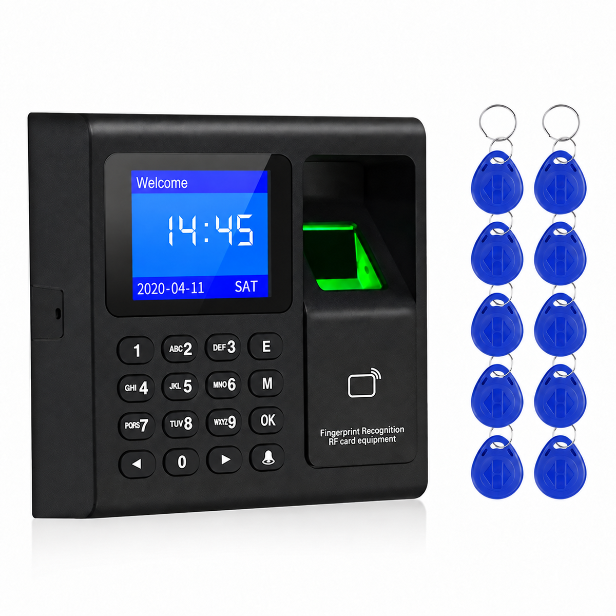 Fingerprint Keypad Access Reader with 10 Fobs