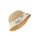 Open-Weave Bow Crochet Bucket Hat