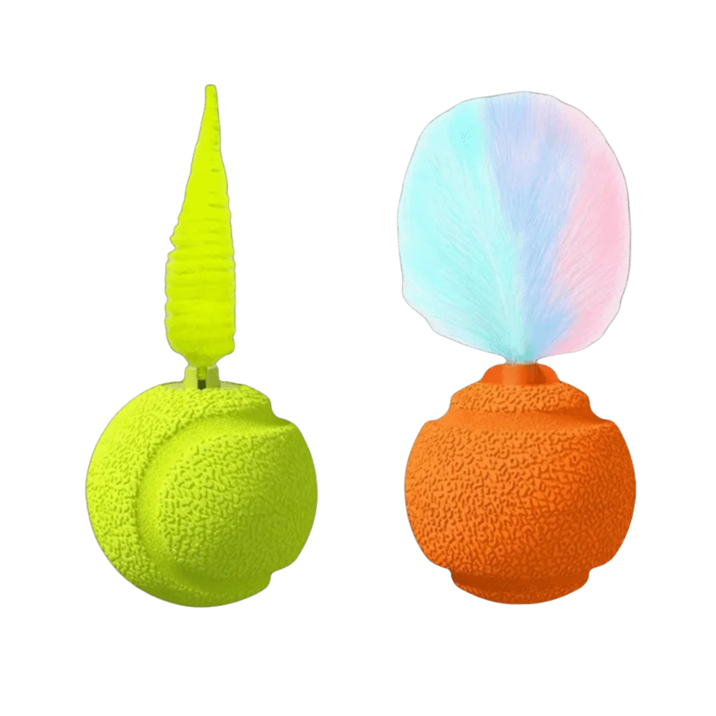 2x Squeaky Cat Ball Toy