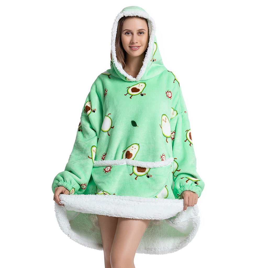 Oversized Hooded Wearable Blanket