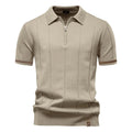 Men's Business Casual Short Sleeve Polo Polo Shirt With Zipper