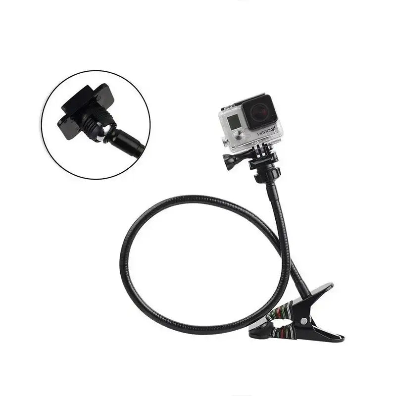 Böjbart svanhalsstativ med klämma - Metall