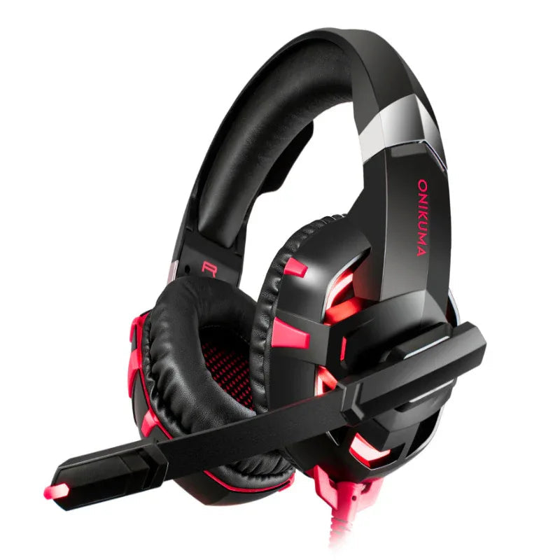 K2PRO Glowing Computer PC Laptop Ps4 Xbox One Nintendo Switch Gaming Wired Headset
