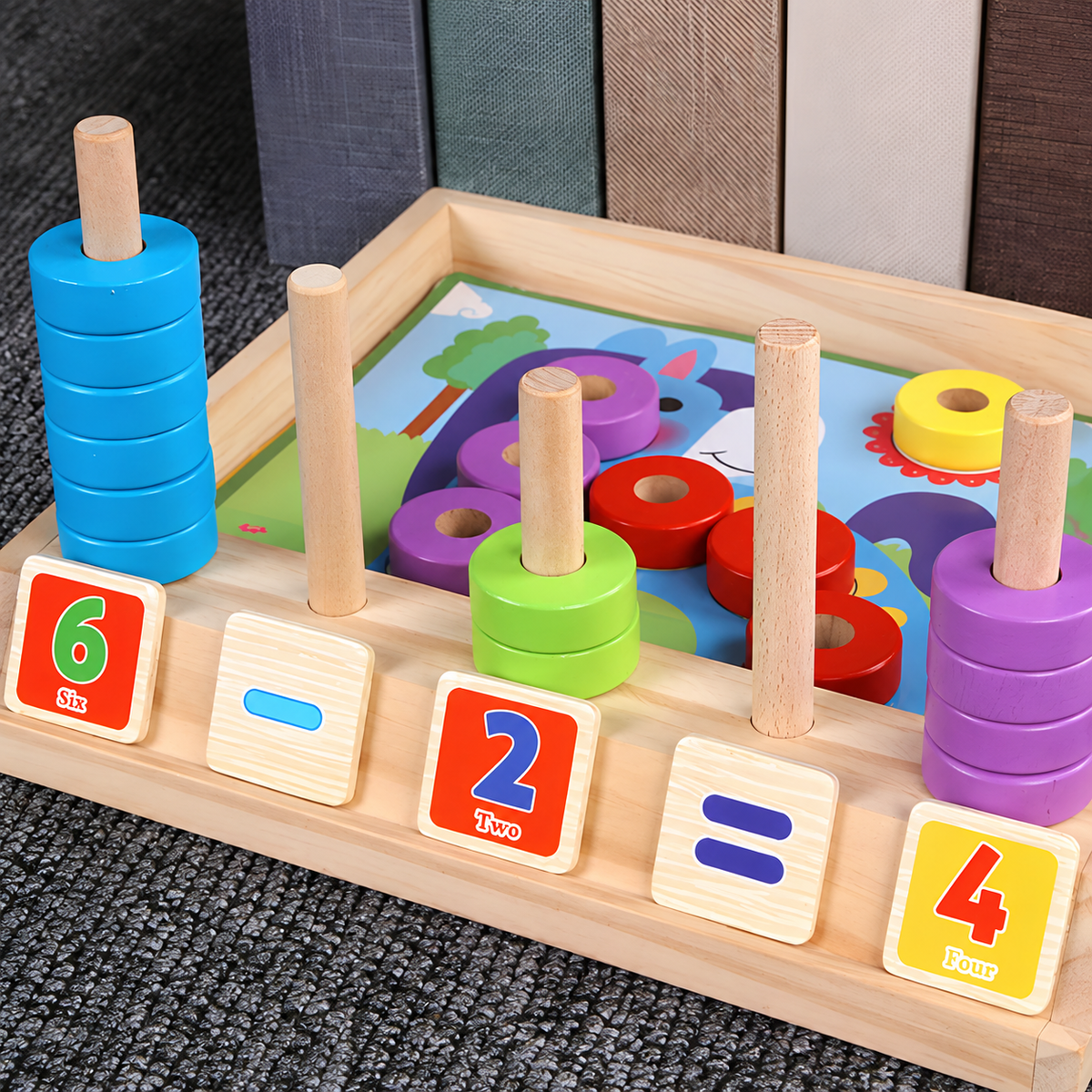 Wooden Arithmetic Learning Box