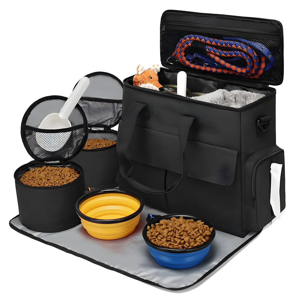 Pet Travel Bag with Bowls
