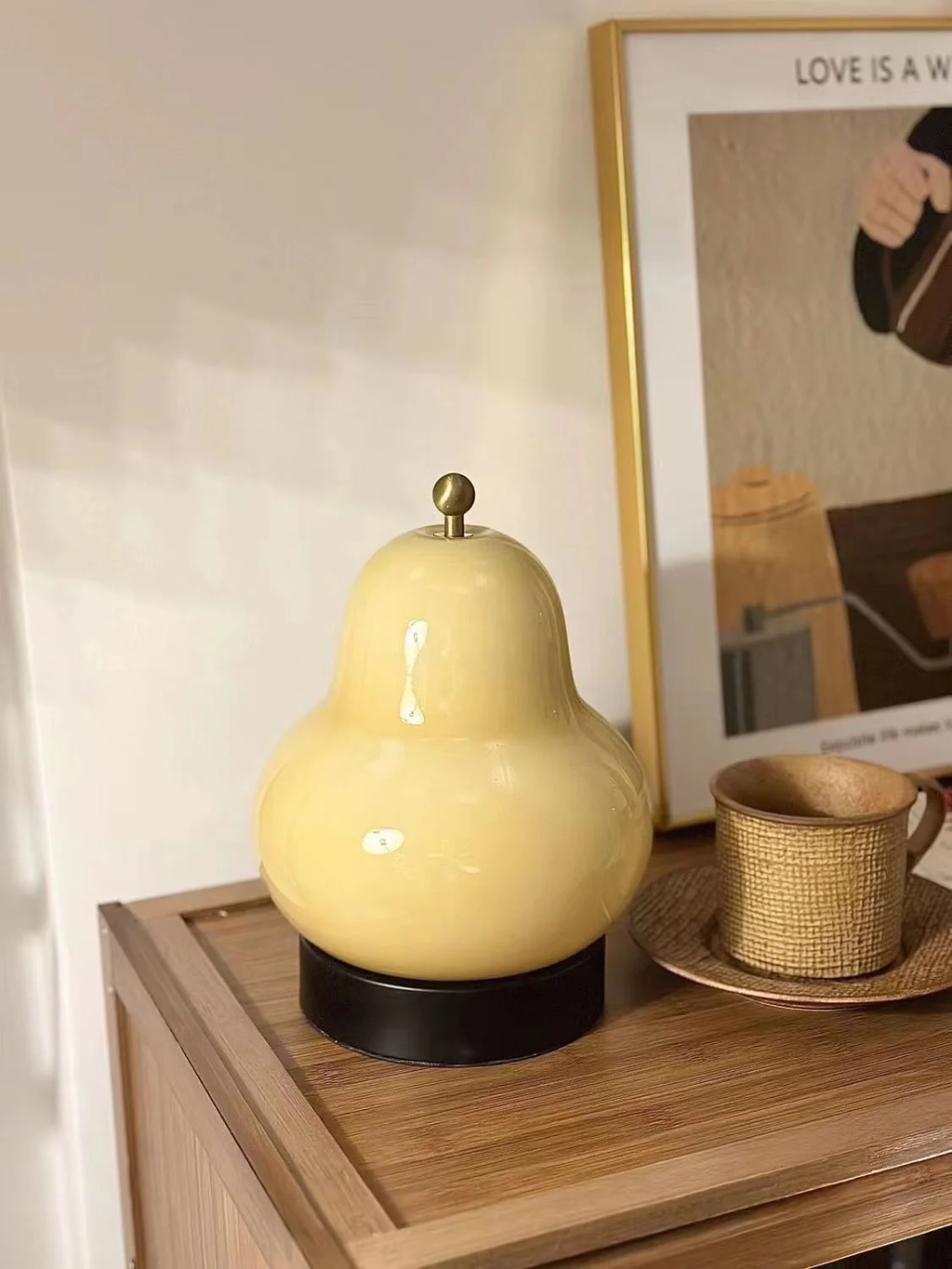 Glass Pear Table Lamp