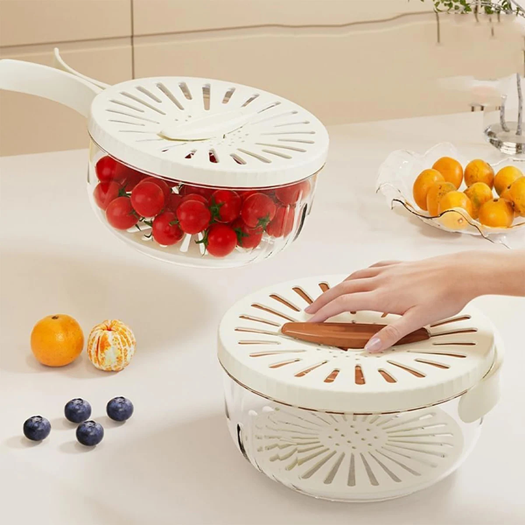 Drain-Lid Rinse and Storage Bowl
