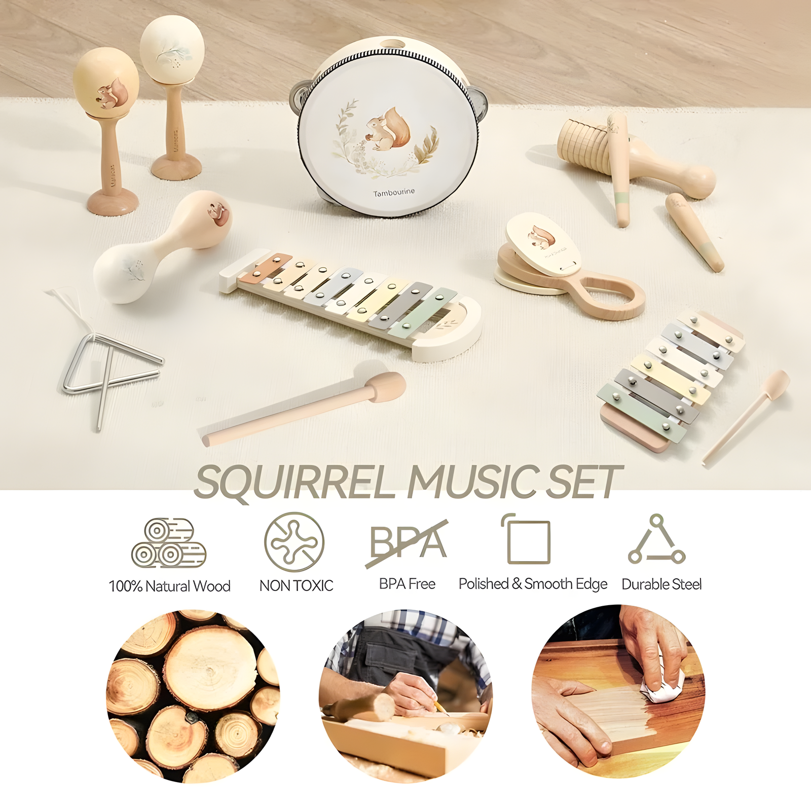 Wooden Children's Music Set
