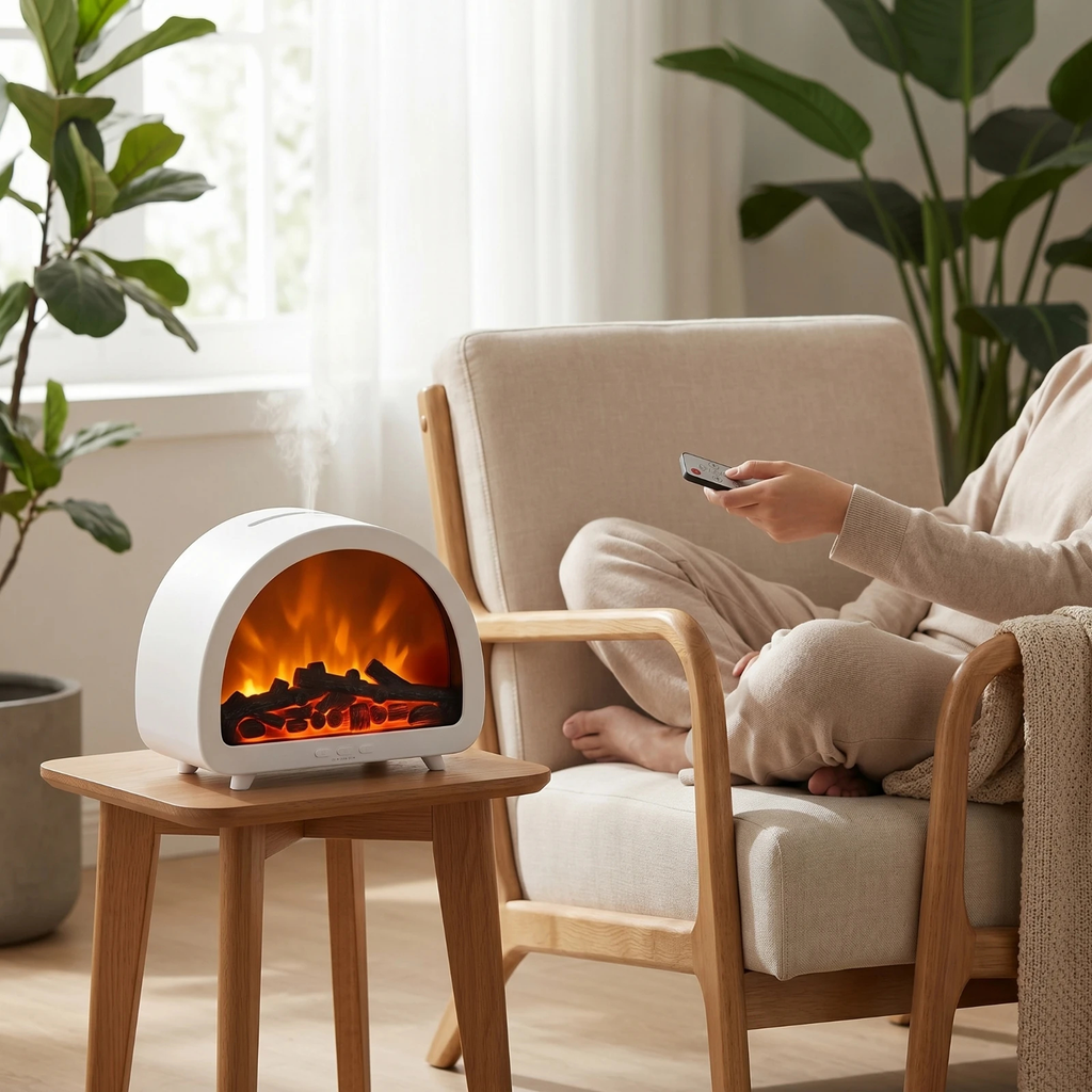 Remote-Control Fireplace Aroma Diffuser