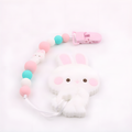 Bunny Teether and Pacifier Clip