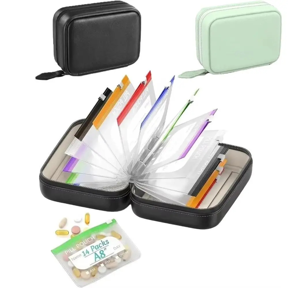 Portable Silicone Pill Pouch Organizer