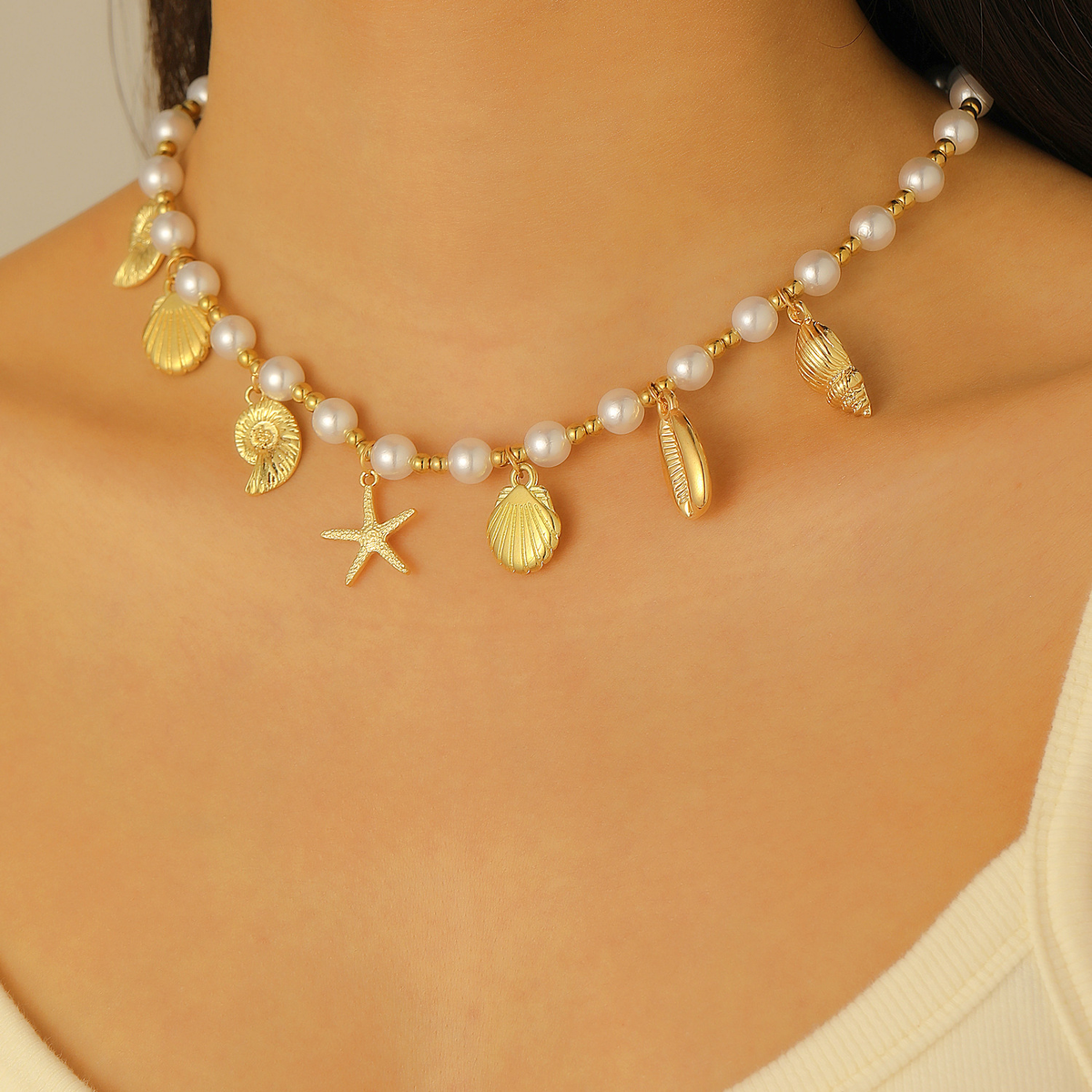 Seashell Necklace and Bracelet