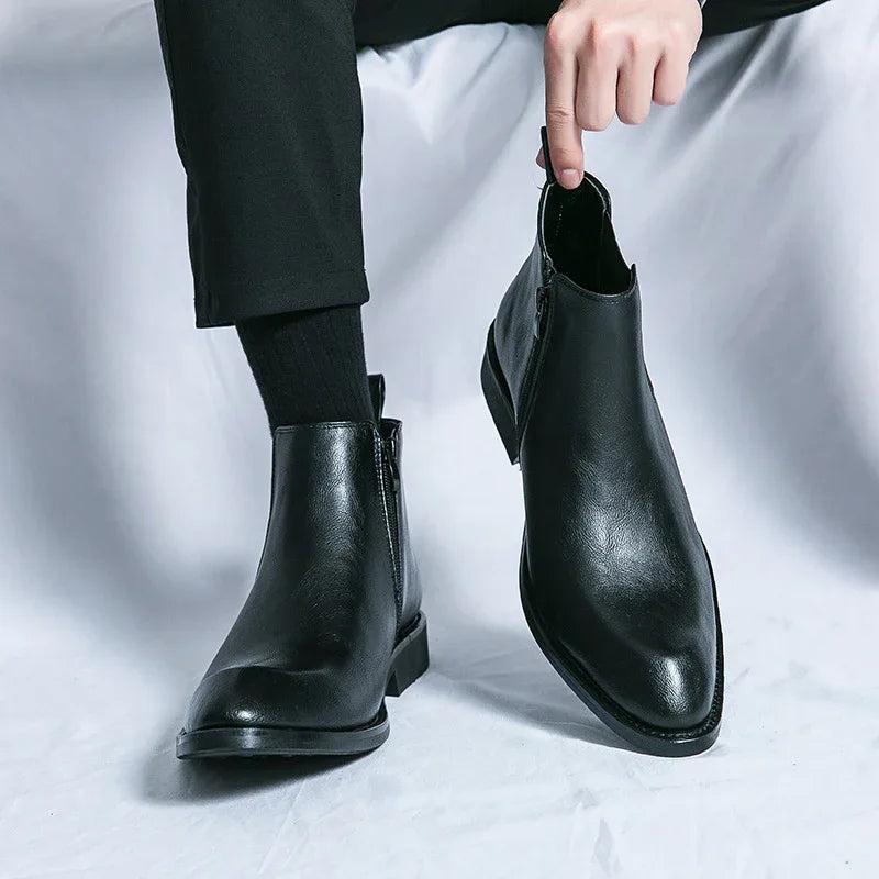 Fashionable Retro Autumn And Winter Men's Short Boots