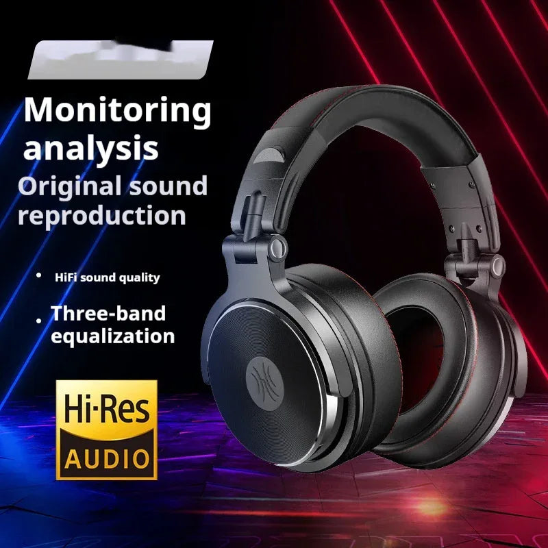 Three-Frequency Balanced Head-Mounted Over-Ear Wired Headphones