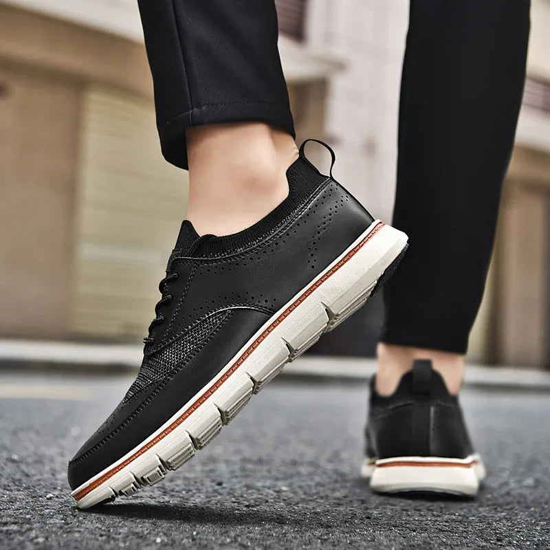 Men's British Style Casual Fashion Artificial Leather Shoes
