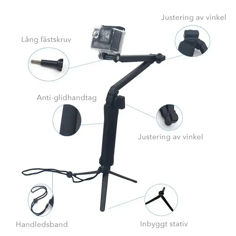 Handstativ - Selfiepinne - Tripod 200-620mm
