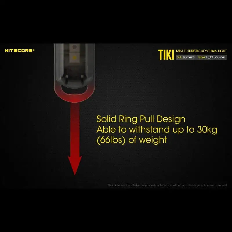 Nitecore TIKI Nyckelringslampa USB-C - 300lm