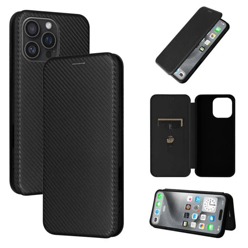 Solid Color Leather Phone Case