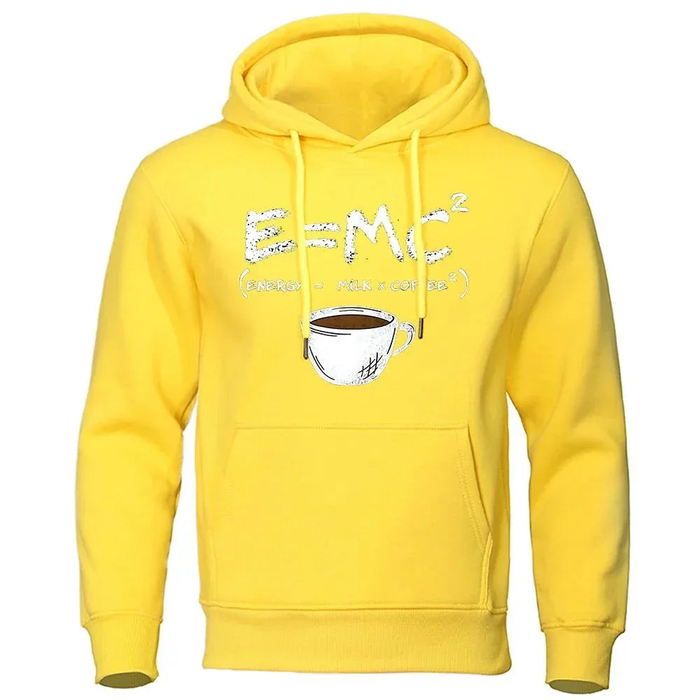 Men's Loose Fit Funny Coffee Math Equation Hoodies
