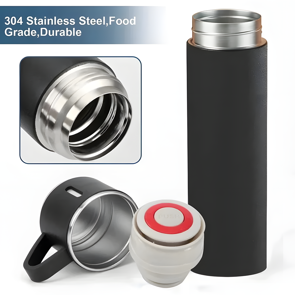 Insulated Flask and 3 Cup Gift Set