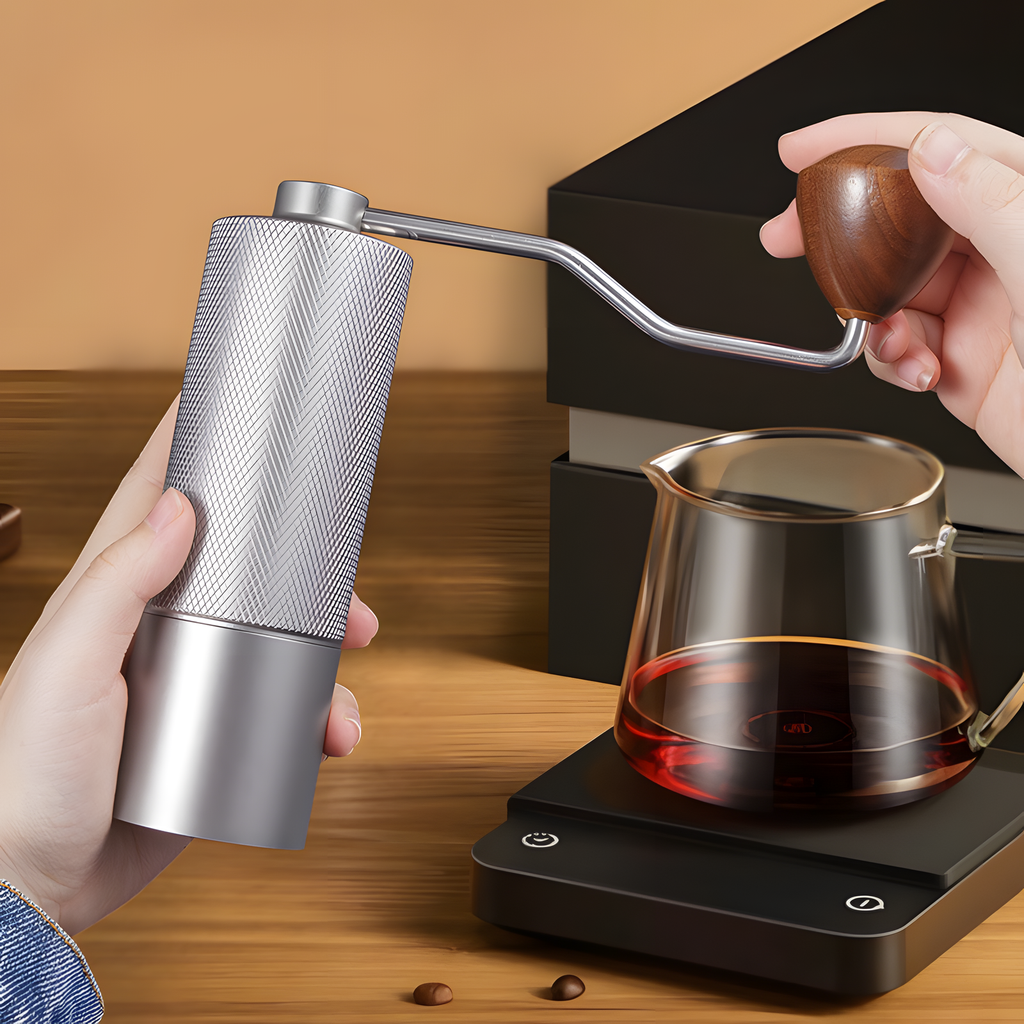 Diamond-Textured Manual Coffee Grinder