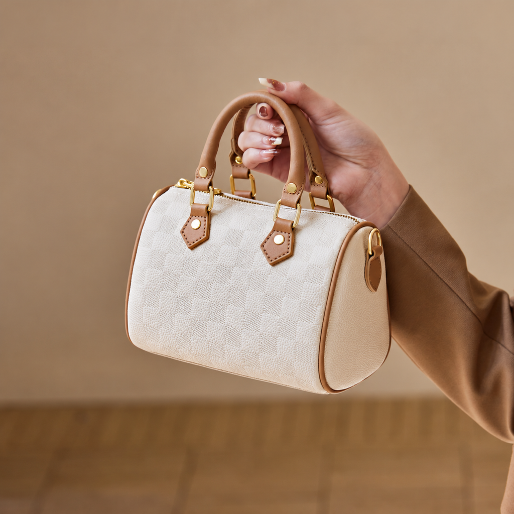 Mini Leather Boston Bag