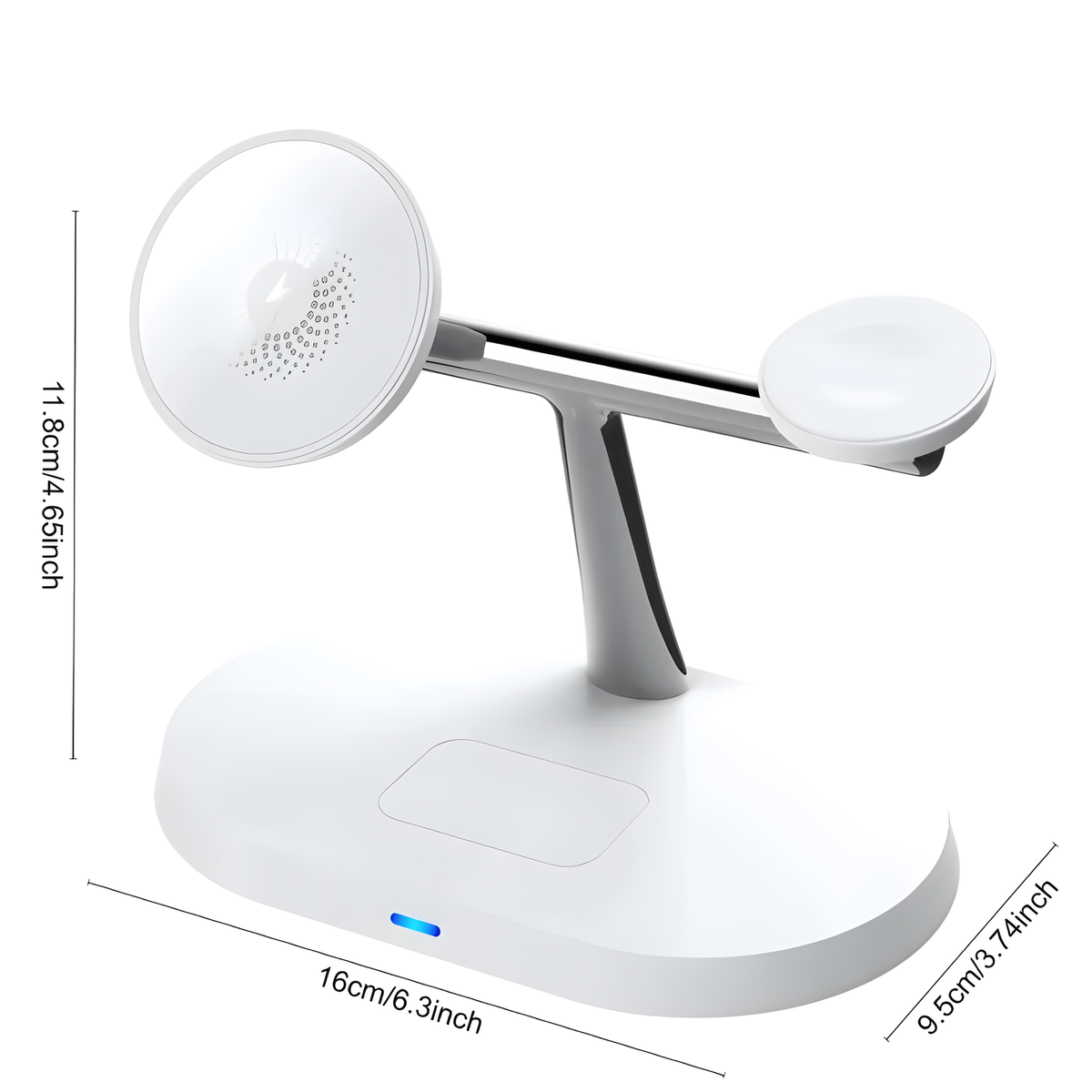 Compact Magnetic Three-Device Charging Stand