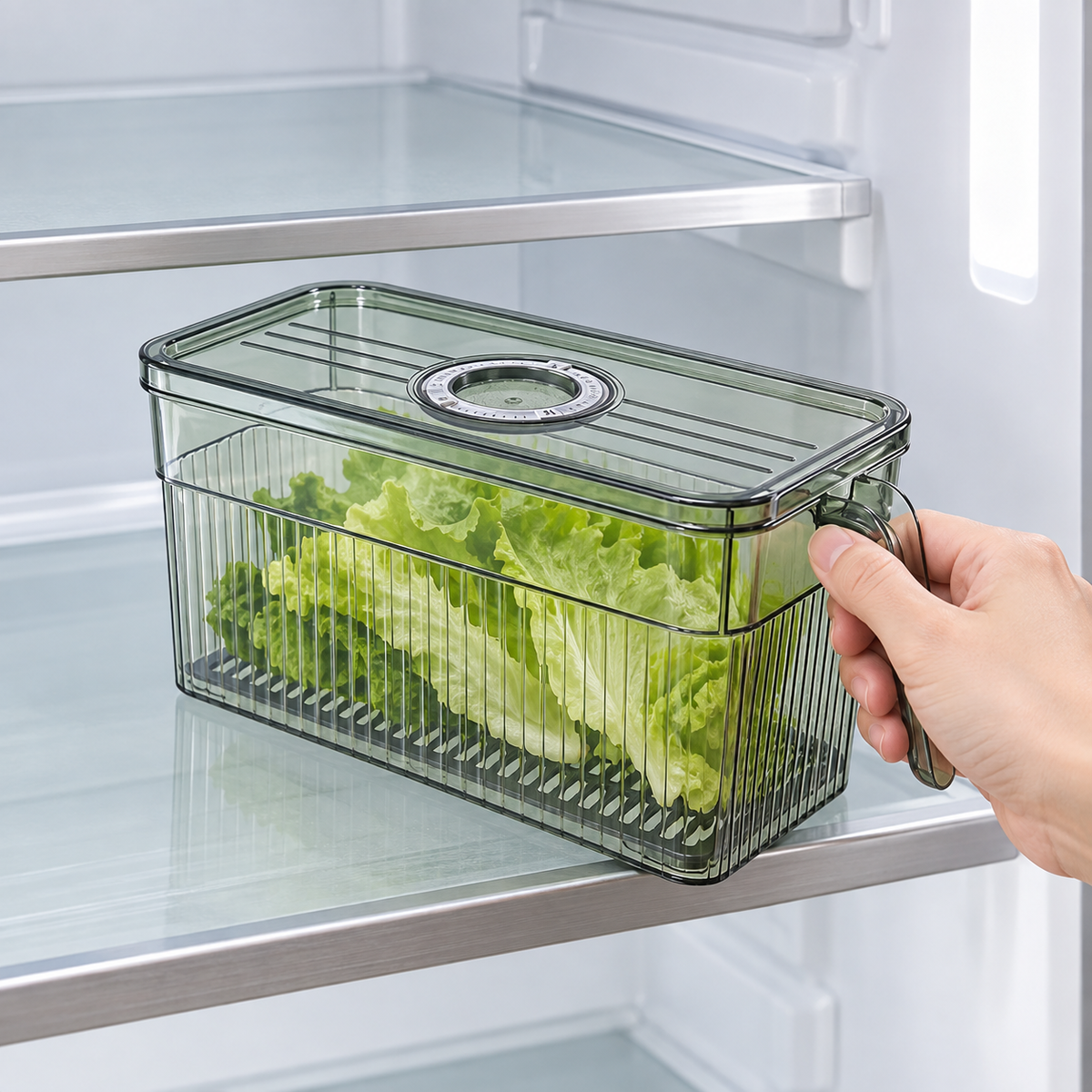 Handled Fridge Box with Drain Tray