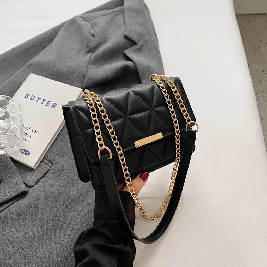 Quilted Chain Crossbody Bag